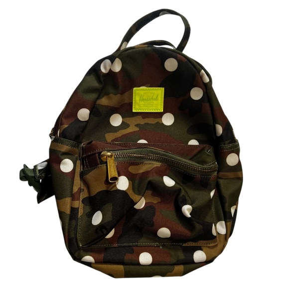 Herschel Supply Co Nova Backpack Camouflage with White Polka Dot - Picture 1 of 8